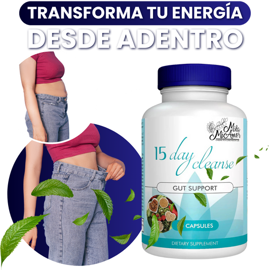 15 DAYS®  Cleanse De By Mila Mi Amor  – Apoyo intestinal y colon - Desintoxicación avanzada